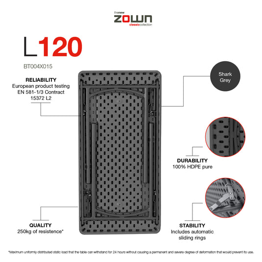 Folding table Zown XL150 New Classic